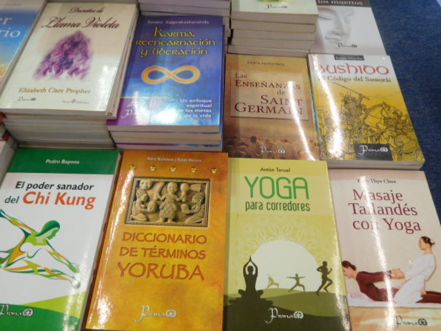 Yoga books from Prana (Lectorum), Mexico City